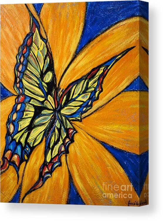 Mariposa Canvas Print featuring the painting Mariposa by Rebecca Weeks