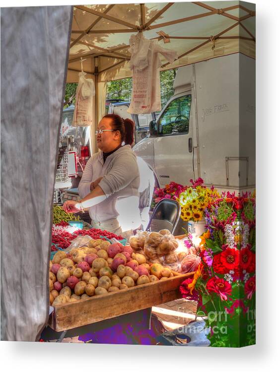 Madison Wisconsin Canvas Print featuring the photograph Market Image 6 by David Bearden
