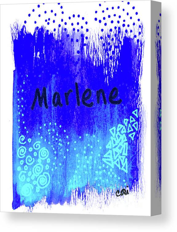 Marlene Canvas Print featuring the painting Marlene 2 by Corinne Carroll