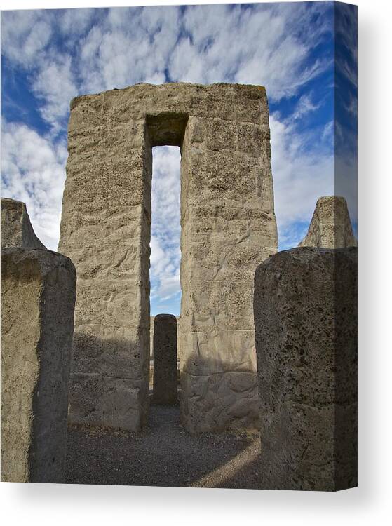 Stonehenge Canvas Print featuring the photograph Maryhill Stonehenge 10 by Todd Kreuter