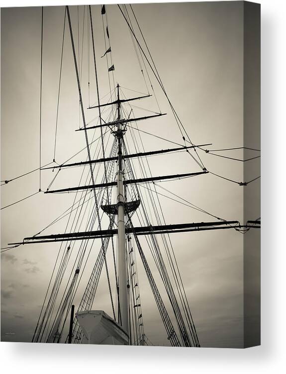 London Canvas Print featuring the photograph Masts of the Cutty Sark by Ross Henton