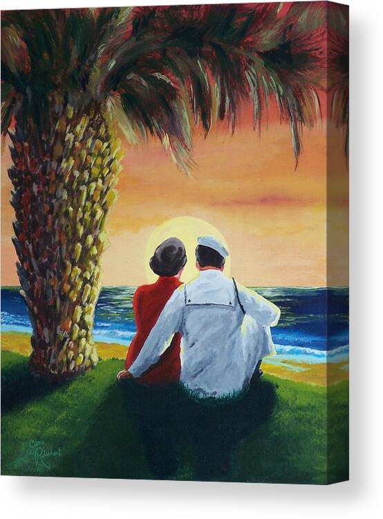 Sweet Heart Canvas Print featuring the painting Mau Loa - forever by Gene Ritchhart