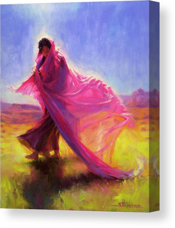 Southwest Canvas Print featuring the painting Mesa Walk by Steve Henderson
