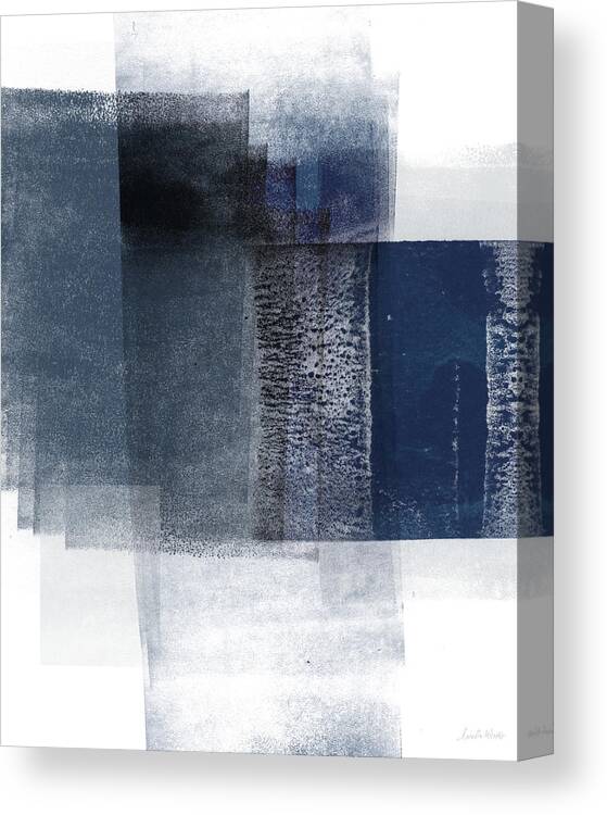 Blue Canvas Print featuring the mixed media Mestro 2- Abstract Art by Linda Woods by Linda Woods