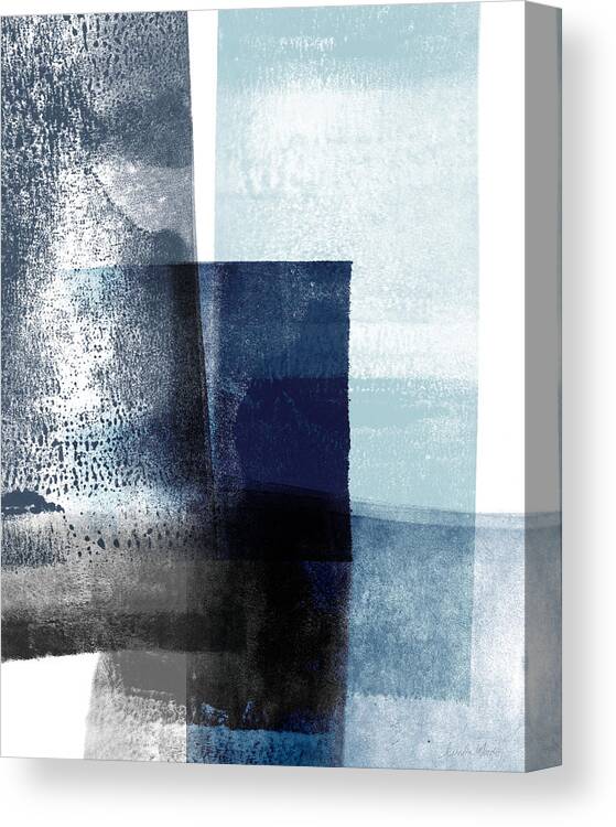 Blue Canvas Print featuring the mixed media Mestro 4- Abstract Art by Linda Woods by Linda Woods