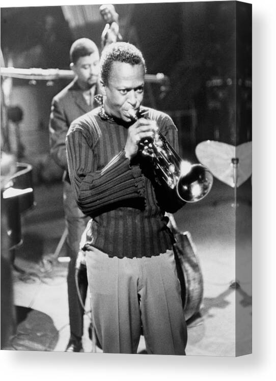 History Canvas Print featuring the photograph Miles Davis, In A Publicity Still by Everett