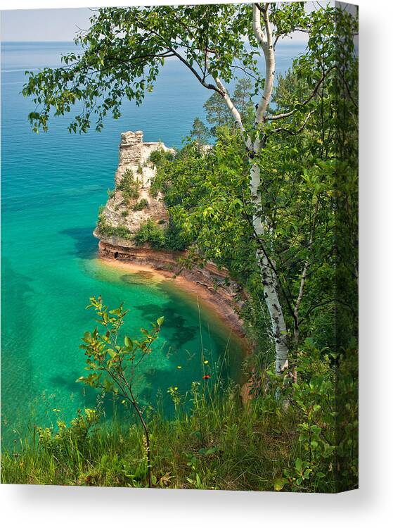 Castle Canvas Print featuring the photograph Miner's Castle in July by Tim Trombley