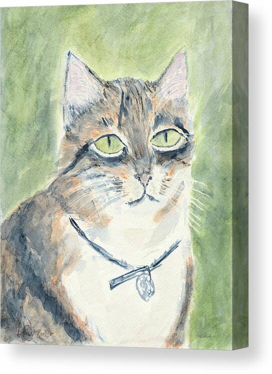 Cat Canvas Print featuring the painting MIranda by Kathryn Riley Parker
