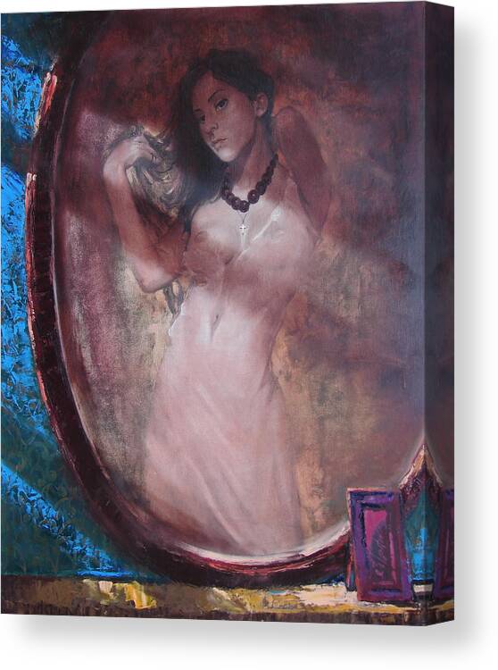 Ignatenko Canvas Print featuring the painting Mirror for the sun by Sergey Ignatenko