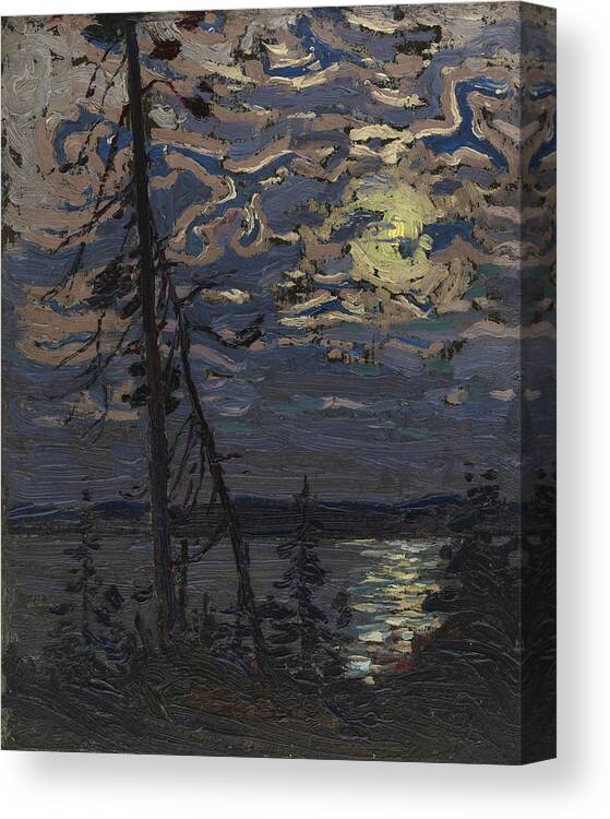 20th Century Art Canvas Print featuring the painting Moonlight by Tom Thomson