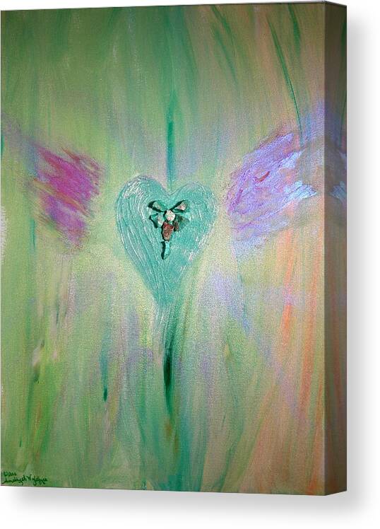 Abstract Canvas Print featuring the mixed media Morgan Le Fey by Anjel B Hartwell