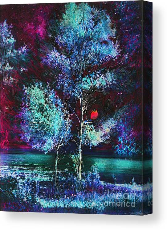 Bird Art Canvas Print featuring the digital art Morning song by Gina Signore