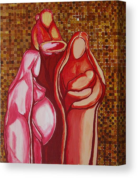 Femininity Canvas Print featuring the painting Mother Mother by Susan M Woods