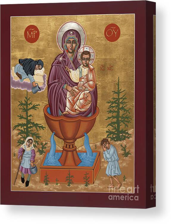 Mother Of God Life Giving Spring Canvas Print featuring the painting Mother of God Life Giving Spring 179 by William Hart McNichols
