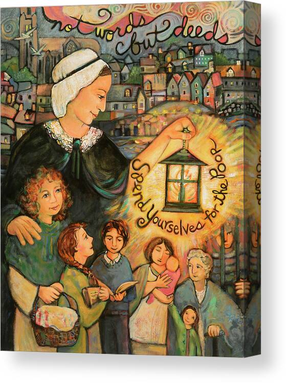 Jen Norton Canvas Print featuring the painting Nano Nagle, Foundress of the Sisters of the Presentation by Jen Norton