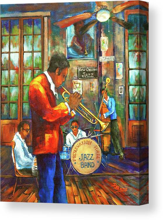 New Orleans Jazz Canvas Print featuring the painting New Orleans Jazz by Dianne Parks