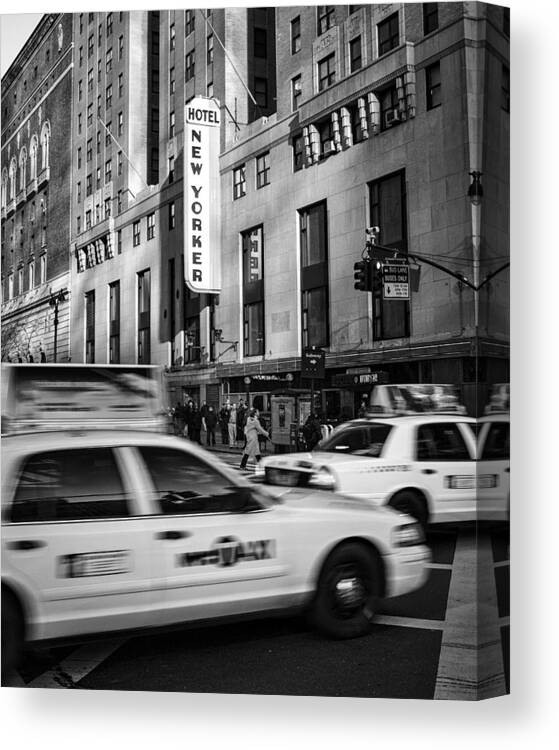 New York Canvas Print featuring the photograph New York taxi cabs by Bob Estremera