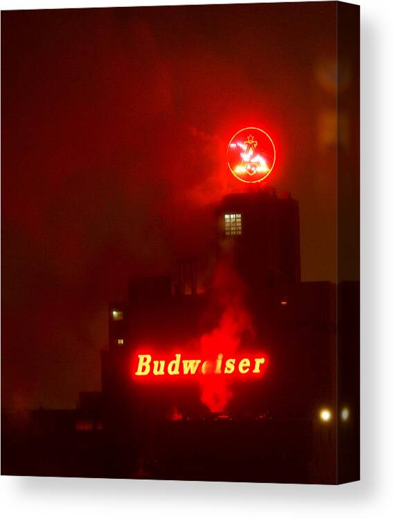 Budweiser Canvas Print featuring the photograph Newark Budweiser by Scott Sawyer