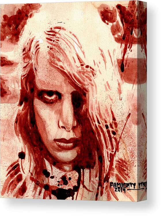 Night Of The Living Dead Canvas Print featuring the painting Night Of The Living Dead by Ryan Almighty