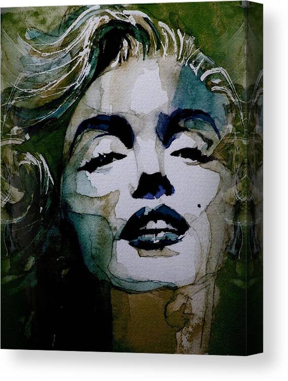 Marilyn Monroe Canvas Print featuring the painting No10 Larger Marilyn by Paul Lovering
