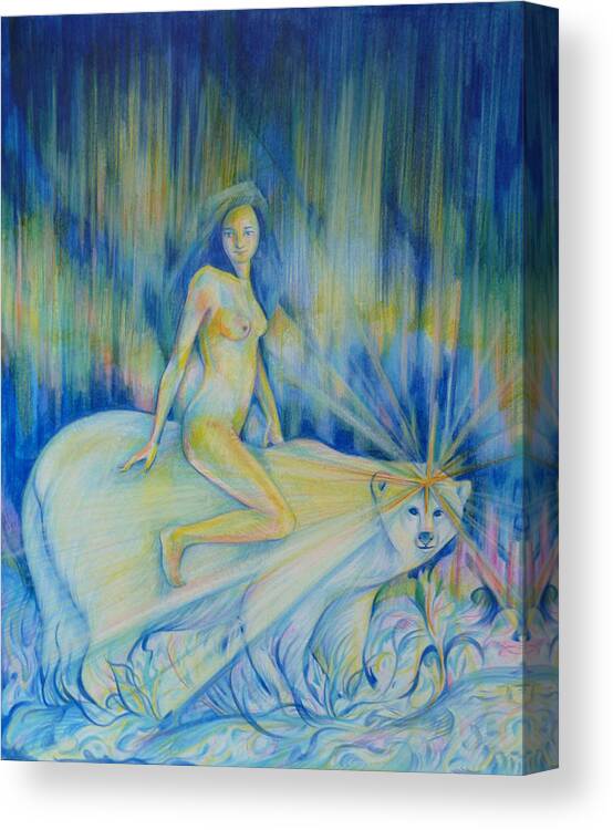 Northern Dream Canvas Print featuring the drawing Northern Dream by Anna Duyunova