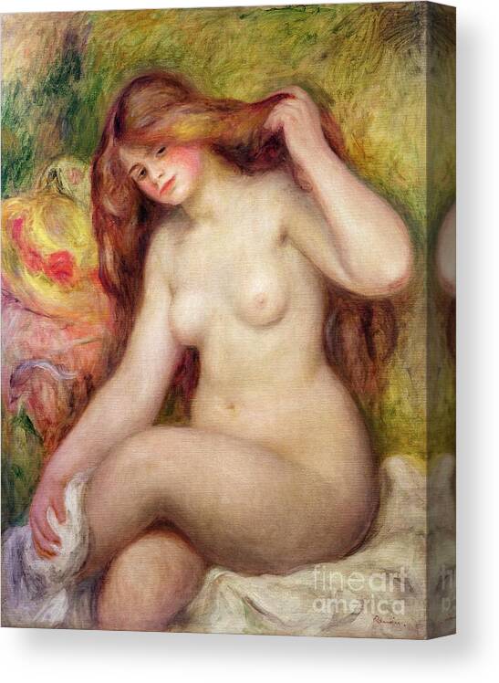 Nude Canvas Print featuring the painting Nude by Renoir