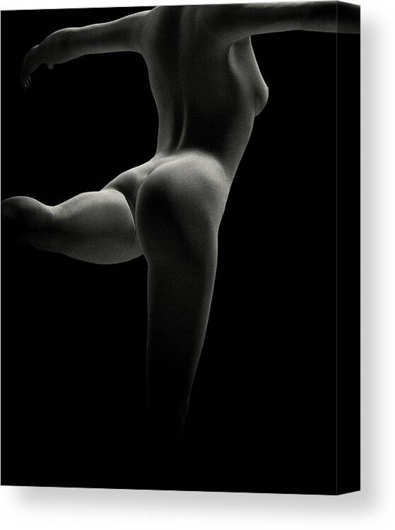 Adult Canvas Print featuring the photograph Nude study of Julie No 1 by Jan Keteleer