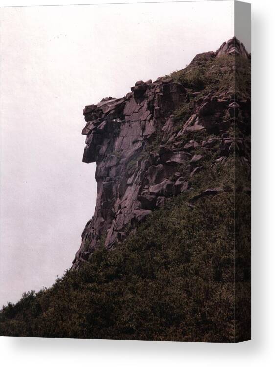 Old Man Of The Mountain Canvas Print featuring the photograph Old Man of the Mountain by Wayne Toutaint