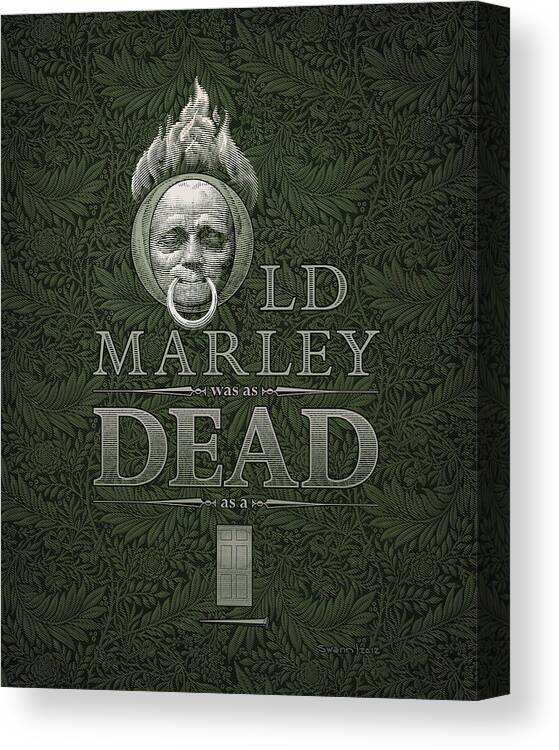 Ghost Canvas Print featuring the drawing Old Marley by Swann Smith