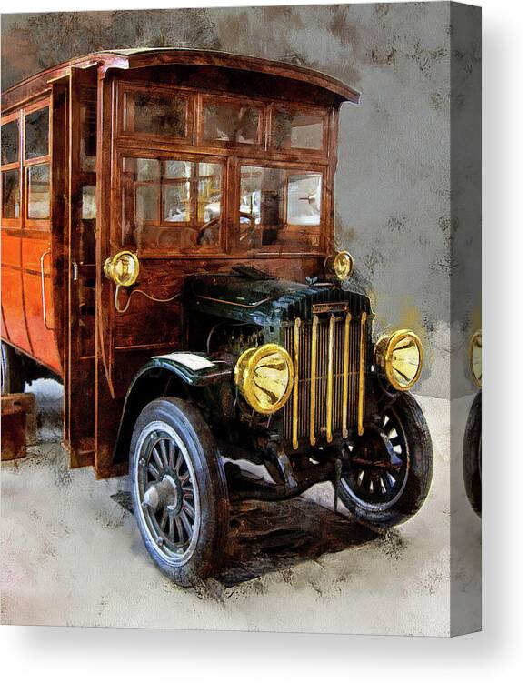 Stoughton Bus Canvas Print featuring the photograph Thee Old Stoughton Bus by Thom Zehrfeld