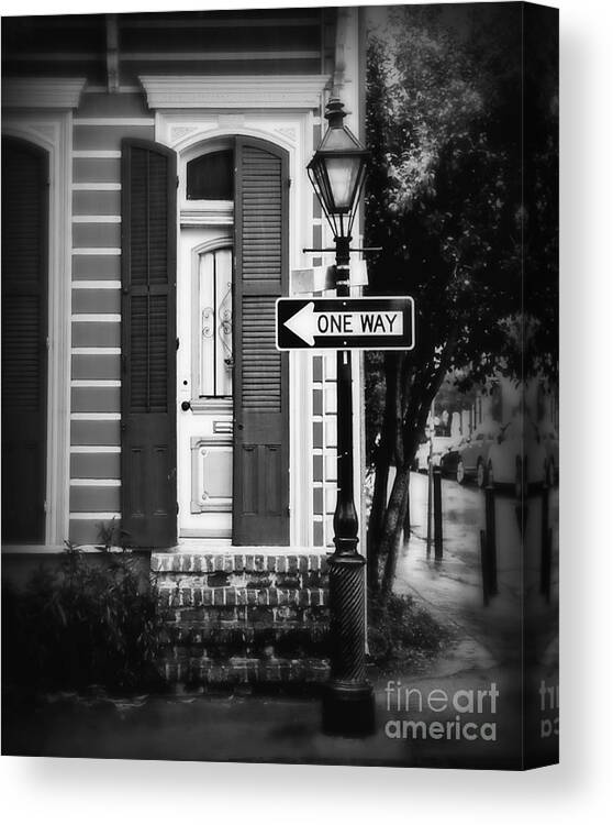 New Orleans Canvas Print featuring the photograph One Way by Perry Webster