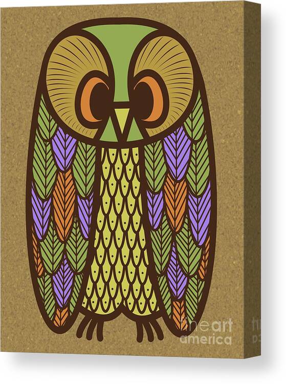 Owl Canvas Print featuring the digital art Owl 2 by Donna Mibus