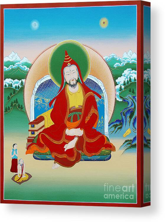 Pagor Canvas Print featuring the painting Pagor Vairocana by Sergey Noskov