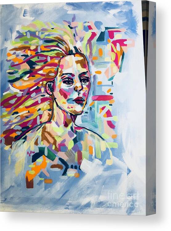 Original Art Work Canvas Print featuring the painting Painted Lady #1 by Theresa Honeycheck