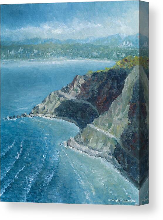 Landscape Canvas Print featuring the painting Palos Verdes Autumn Morning, No. 1 by Douglas Castleman