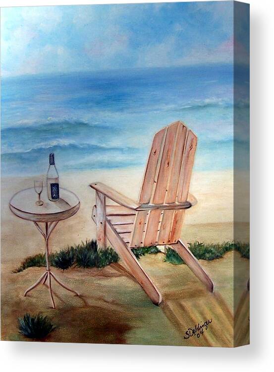 Beach Canvas Print featuring the painting Paradise Lost - Sold by Susan Dehlinger
