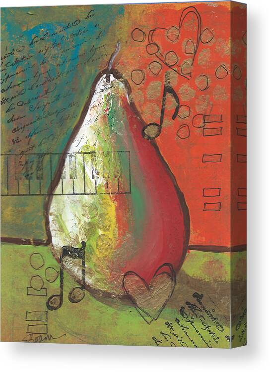 Pear Canvas Print featuring the painting Pear 7 by Elise Boam
