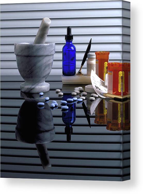 Pharmacy Canvas Print featuring the photograph Pharmacy by Marie Hicks