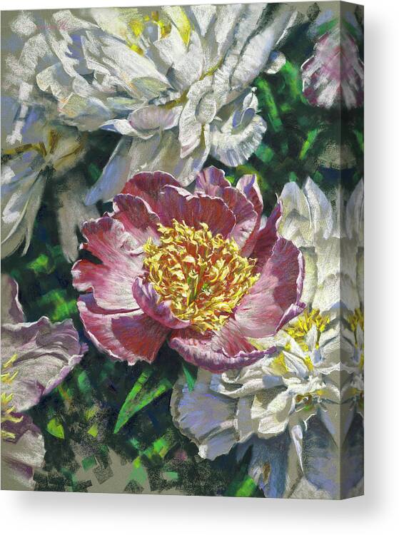 Mark Mille Canvas Print featuring the pastel Pink amid White by Mark Mille