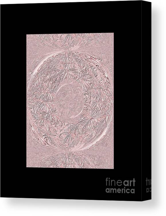 Black. Pink Canvas Print featuring the digital art Pink Ring. Special by Oksana Semenchenko