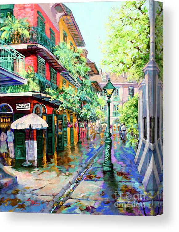 New Orleans Art Canvas Print featuring the painting Pirates Alley - French Quarter Alley by Dianne Parks