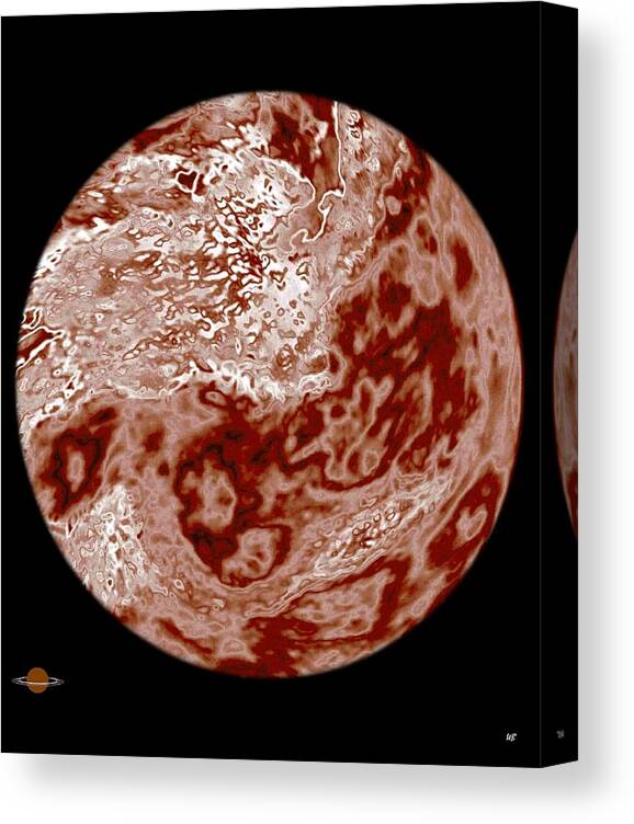 Abstract Canvas Print featuring the digital art Planet Zeetuna by Will Borden