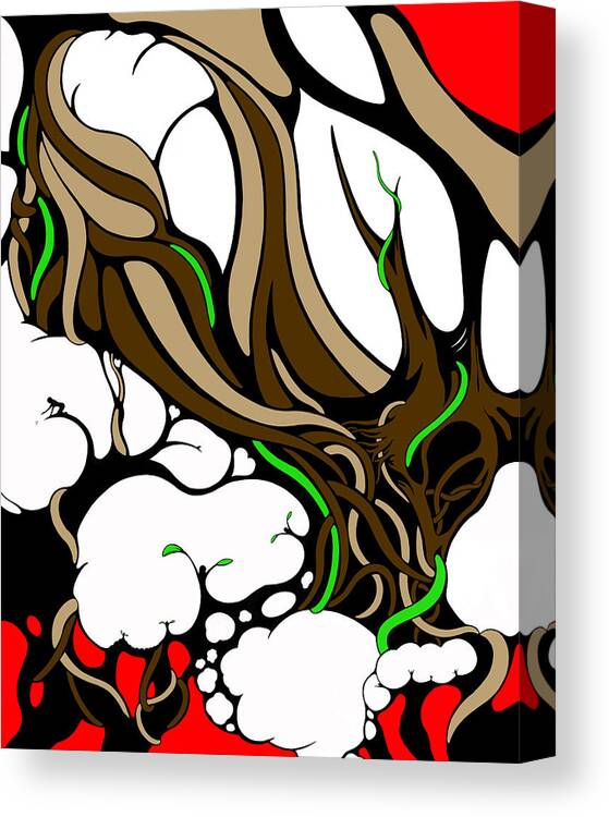 Female Canvas Print featuring the digital art Planted by Craig Tilley