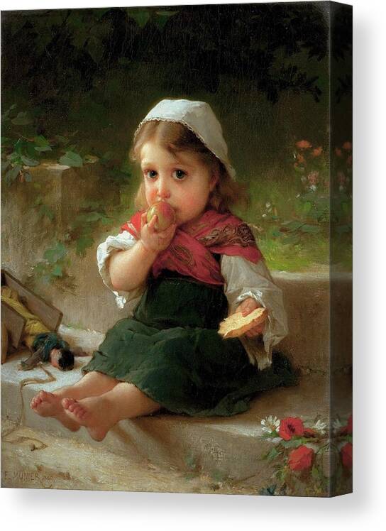 Emile Munier (1840  1895 Canvas Print featuring the painting Portrait of a child by MotionAge Designs