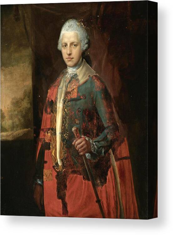 Thomas Gainsborough And Studio Canvas Print featuring the painting Portrait of a Nobleman by Thomas Gainsborough and Studio