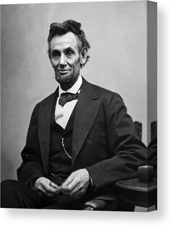 abraham Lincoln Canvas Print featuring the photograph Portrait of President Abraham Lincoln by International Images