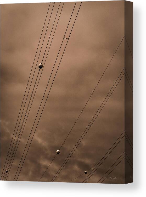 Abstract Canvas Print featuring the photograph Power Wires by Bob Orsillo