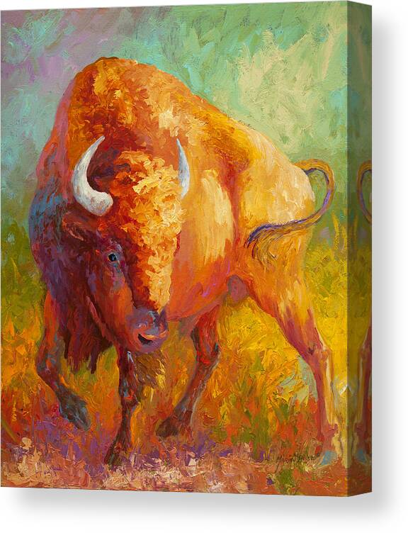 Prarie Gold Canvas Print featuring the painting Prarie Gold by Marion Rose