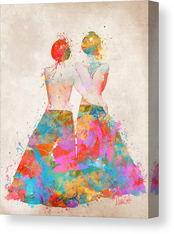Lovewins Canvas Print featuring the digital art Pride not Prejudice by Nikki Marie Smith