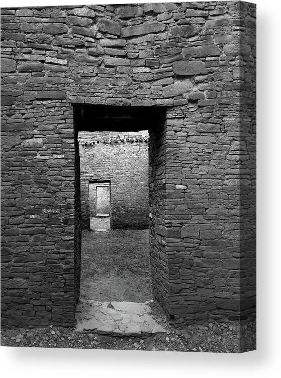 Chaco Canyon Canvas Print featuring the photograph Pueblo Bonito Doors by Joseph Smith